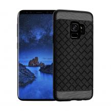 Луксозен силиконов калъф / гръб / TPU i-Zore за Samsung S9 G960 - черен / плетеница