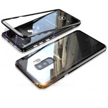 Магнитен калъф Bumper Case 360° FULL за Samsung S9 Plus G965 - прозрачен / черна рамка
