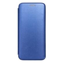 Луксозен кожен калъф Flip тефтер със стойка OPEN за Apple iPhone 14 6.1" - син