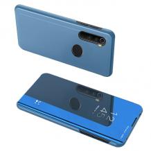 Луксозен калъф Clear View Cover с твърд гръб за Xiaomi Redmi Note 8T - син