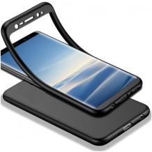 Луксозен силиконов калъф / гръб / TPU 360° за Samsung A40 - черен
