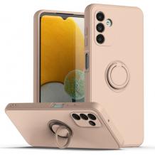 Силиконов твърд гръб TPU кейс / Case Magnetic Finger Ring Car Holder / за Samsung A15 - светло розов