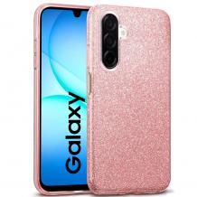 Силиконов калъф / гръб / кейс за Samsung A17 - розов / брокат