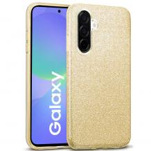 Силиконов калъф / гръб / кейс за Samsung A56 / Sasmsung A36 - златист / брокат