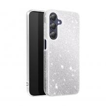 Силиконов калъф / гръб / кейс за Samsung S26 - сребрист / брокат