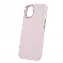 Луксозен силиконов калъф / кейс / Silicone Satin Case за iPhone 12 / 12 Pro (6.1) - светлорозов