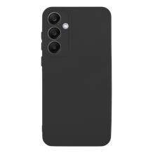 Силиконов калъф / кейс / за Samsung S26 - Черен гръб със защита за камерата