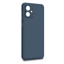 Силиконов калъф / гръб / кейс за Motorola Moto G54 - тъмносин със защита за камерата