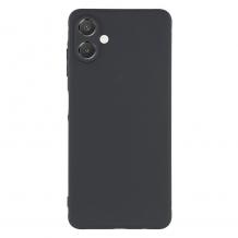 Силиконов калъф / гръб / TPU кейс за Samsung A07 4G- черен със защита на камерата