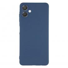 Силиконов калъф / гръб / TPU кейс за Samsung A07 4G- тъмносин със защита на камерата