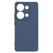 Силиконов калъф / гръб / TPU кейс за Xiaomi Redmi Note 13 Pro 4G - тъмносин кейс със защита за камерата