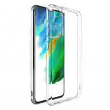 Луксозен силиконов калъф / гръб / кейс TPU 2.0mm за Samsung S21 - прозрачен със защита за камерата