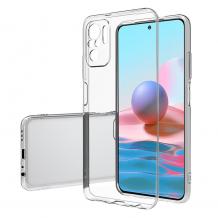 Луксозен силиконов калъф / гръб / кейс 2.0mm за Xiaomi Redmi Note 10 / Redmi Note 10S - прозрачен със защита за камерата