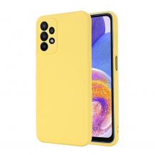 Силиконов калъф / гръб / Silicone Soft Cover кейс за Samsung A23 4G / A23 5G - жълт със защита за камерата