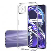 Луксозен силиконов калъф / гръб / TPU кейс 2.0mm. за Honor X8 - прозрачен със защита за камерата