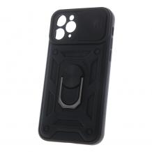 Силиконов гръб TPU кейс Slide Camera Case Magnetic Finger Ring Car Holder за Samsung A33 5G - черен