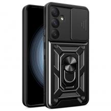 Силиконов твърд гръб TPU кейс Slide Camera Case Magnetic Finger Ring Car Holder за Samsung A55