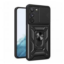 Силиконов гръб TPU кейс Slide Camera Case Magnetic Finger Ring Car Holder за Samsung S24