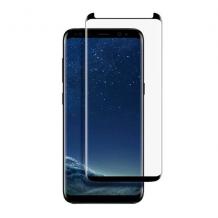 FULL GLUE Tempered glass screen protector Samsung S8 Plus G955 / Извит стъклен скрийн протектор Samsung S8 Plus G955 - черен