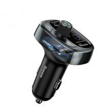FM Wireless transmiter BASEUS T-Type CCALL-TM01 / 2xUSB-A, QC 3.1A / FM трансмитер за кола