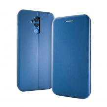 Луксозен кожен калъф Flip тефтер със стойка SMART VIVA CASE за Huawei P Smart 2019 - сребрист