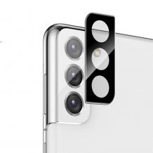 Стъклен протектор за задна камера 5D Full cover за Samsung S21 FE 5G - черен