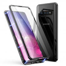 Магнитен калъф Bumper Case 360° FULL за Samsung Note 9 - прозрачен / черна рамка