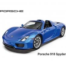 Метална кола с отварящи се врати и капаци PORSCHE 918 SPYDER 1:24