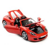 Метална кола с отварящи се врати и капаци PORSCHE CARERA GT 1:24