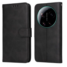 Луксозен кожен калъф Magnet Book със стойка за Xiaomi 17 Ultra - черен