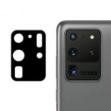 Удароустойчив протектор за камера / FLEXIBLE Nano Glass Camera Lens / на Samsung S20 Ultra - черен
