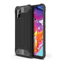 Силиконов гръб TPU Spigen Hybrid с твърда част за Samsung A51 - черен
