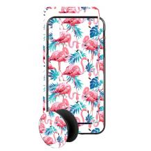Луксозен твърд гръб 3in1 със стъклен протектор и Popsocket за Samsung J6 Plus 2018