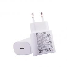 Оригинално зарядно / адаптер / за Samsung S21 FE 5G EP-TA800EBE Super Charge 25W / Type-C - бял