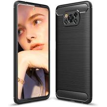 Силиконов калъф / гръб / TPU за Xiaomi Poco X3 - черен / carbon