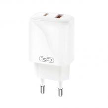Зарядно / Адаптер 220V / XO-L158 / PD 20W, USB QC 3.0 18W
