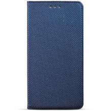 Кожен калъф Magnet Case със стойка за Huawei Y5 2018 - син