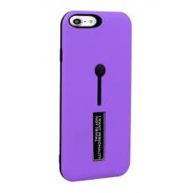 Луксозен гръб Vennus Hybrid Armor със стойка за Apple iPhone X / iPhone XS - лилав