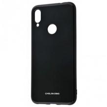 Силиконов калъф / гръб / Molan Cano Glossy Jelly Case за Huawei Y7 2019 - черен / гланц / брокат