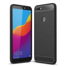 Силиконов калъф / гръб / TPU за Huawei P Smart- черен / carbon
