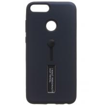 Луксозен гръб Vennus Hybrid Armor със стойка за Huawei Y9 2018 - тъмно син