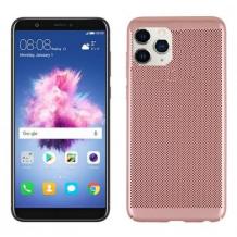 Луксозен твърд гръб за Apple iPhone 11 6.1" - Rose Gold / Grid