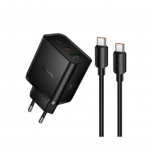 Зарядно устройство комплект HOCO N75 65W 2x USB-C 1x USB-A + кабел USB-C - USB-C