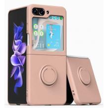 Силиконов твърд гръб TPU кейс / Case Magnetic Finger Ring Car Holder за Samsung Z Flip 5 - телесен